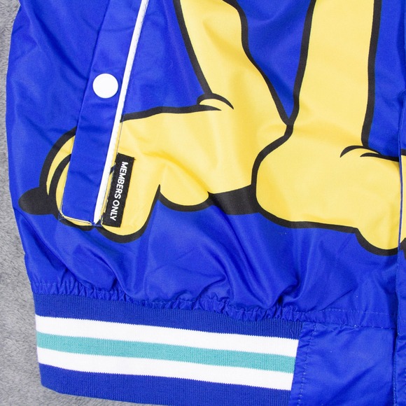 Members Only x Garfield Mens Blue Varsity Bomber Jacket Graphics Size M - Picture 8 of 14